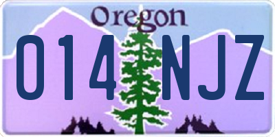 OR license plate 014NJZ