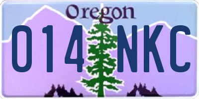 OR license plate 014NKC