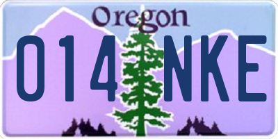 OR license plate 014NKE