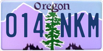 OR license plate 014NKM