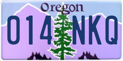 OR license plate 014NKQ