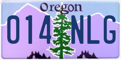 OR license plate 014NLG