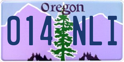 OR license plate 014NLI