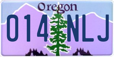 OR license plate 014NLJ