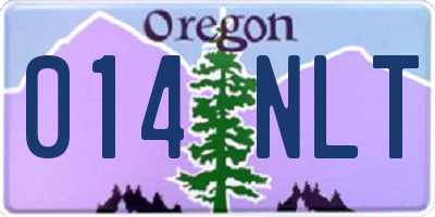 OR license plate 014NLT