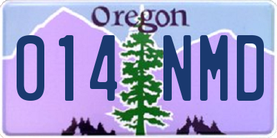 OR license plate 014NMD