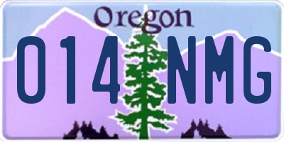 OR license plate 014NMG