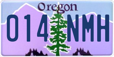 OR license plate 014NMH
