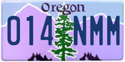 OR license plate 014NMM