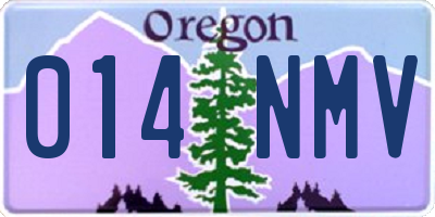OR license plate 014NMV
