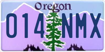 OR license plate 014NMX