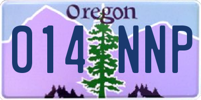 OR license plate 014NNP
