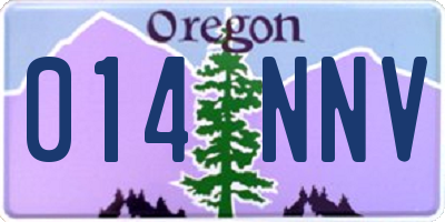 OR license plate 014NNV