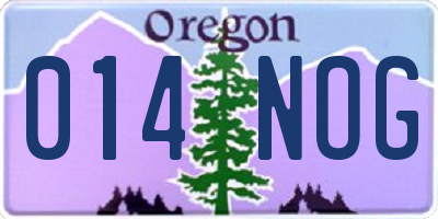 OR license plate 014NOG