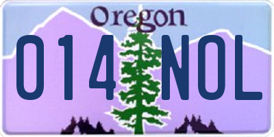 OR license plate 014NOL