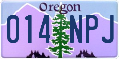 OR license plate 014NPJ