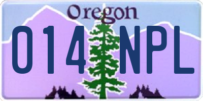 OR license plate 014NPL