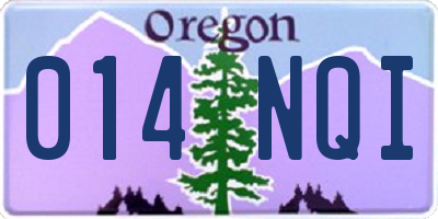 OR license plate 014NQI