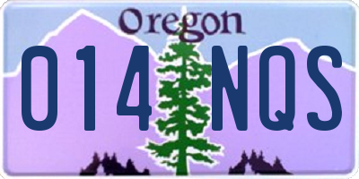 OR license plate 014NQS