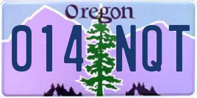 OR license plate 014NQT