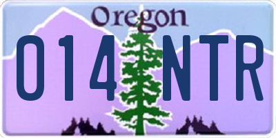 OR license plate 014NTR
