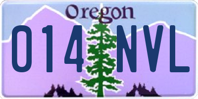 OR license plate 014NVL