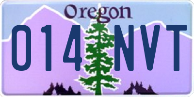 OR license plate 014NVT