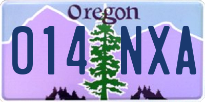 OR license plate 014NXA