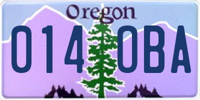 OR license plate 014OBA