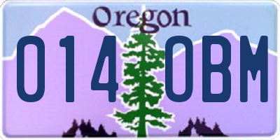 OR license plate 014OBM