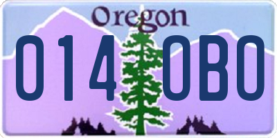 OR license plate 014OBO
