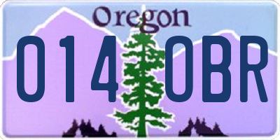 OR license plate 014OBR