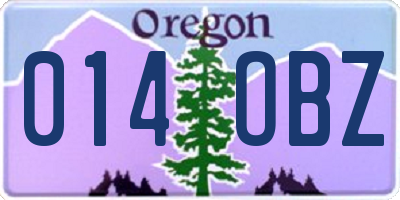 OR license plate 014OBZ