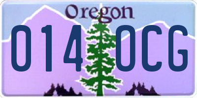 OR license plate 014OCG