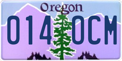 OR license plate 014OCM