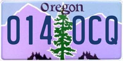 OR license plate 014OCQ