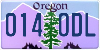 OR license plate 014ODL