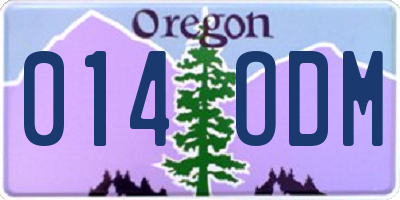 OR license plate 014ODM