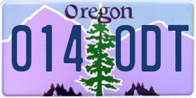 OR license plate 014ODT