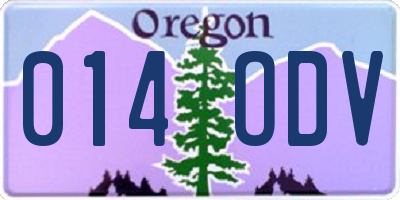OR license plate 014ODV