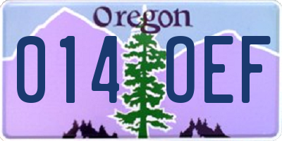 OR license plate 014OEF