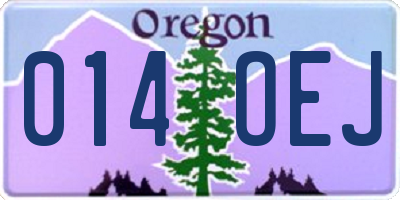 OR license plate 014OEJ