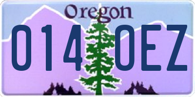 OR license plate 014OEZ