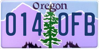 OR license plate 014OFB