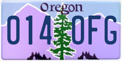 OR license plate 014OFG