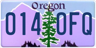 OR license plate 014OFQ