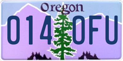 OR license plate 014OFU