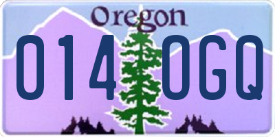 OR license plate 014OGQ