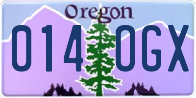OR license plate 014OGX