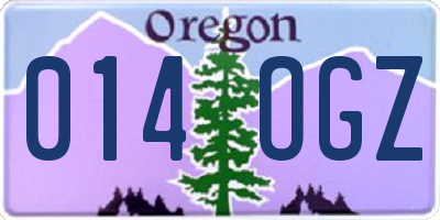 OR license plate 014OGZ